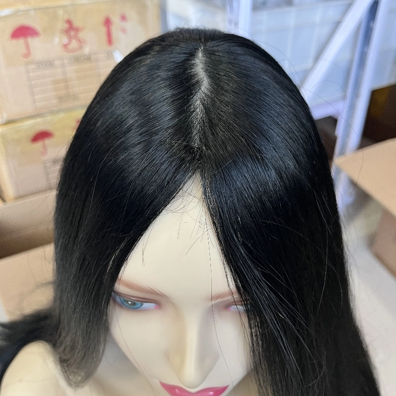 Hot sale Natural color silk top jewish kosher wig sheitel European hair YR0015
